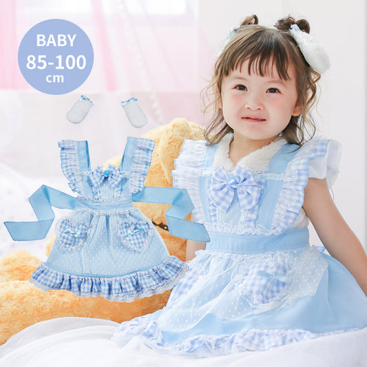 日本童裝 小兔兔圍裙裙 85-100cm 女童款 萬聖節 Cosplay服裝 Halloween攪鬼特輯 AAA