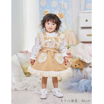 日本童裝 泰迪熊圍裙裙 85-100cm 女童款 萬聖節 Cosplay服裝 Halloween攪鬼特輯 AAA