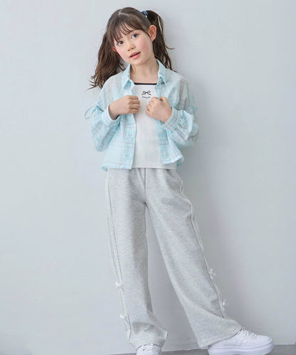 日本童裝 aF#a325 吸水速乾 蕾絲蝴蝶結運動褲 110-130cm 女童款 夏季 PANTS