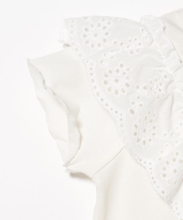 日本童裝 BE#AMS mini 棉質蕾絲上衣 90-140cm 女童款 夏季 TOPS