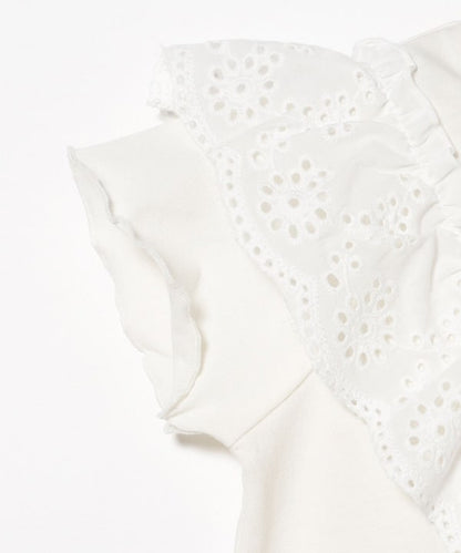 日本童裝 BE#AMS mini 棉質蕾絲上衣 90-140cm 女童款 夏季 TOPS