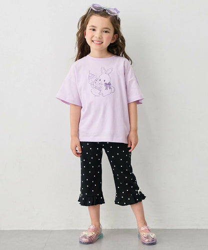 日本童裝 aF#a325 接觸冷感 印花短袖上衣 90-150cm 女童款 夏季 TOPS