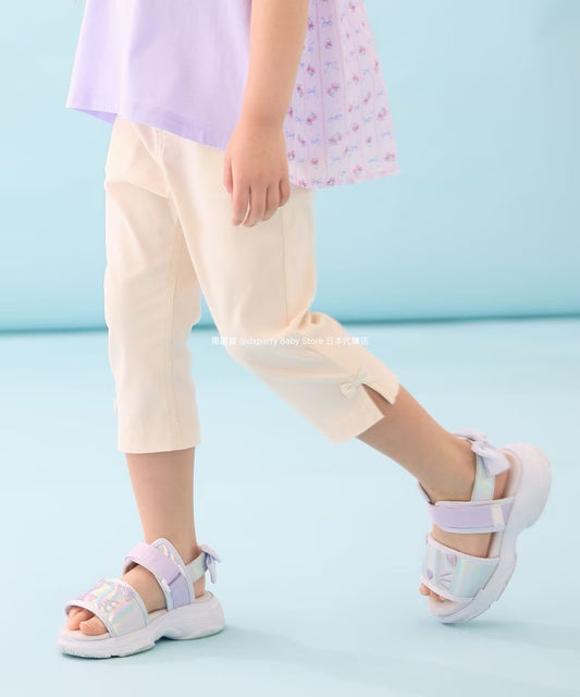 Japanese children's clothing aF#a325 contact cold stretch leggings 100-160cm girls summer PANTS 