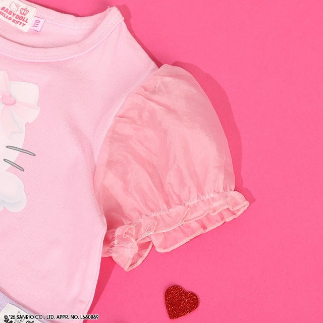 日本童裝 BDL x Sanrio 泡泡袖印花上衣 90-140cm 女童款 夏季 TOPS