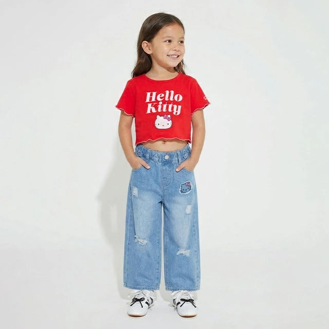 日本童裝 BDL x Sanrio 木耳邊短款上衣 90-140cm 女童款 夏季 TOPS