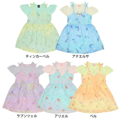 Japanese BDL x Disney Princess T-shirt and suspender skirt two-piece set 90-130cm Girls Spring/Summer TOPS DRESSES 