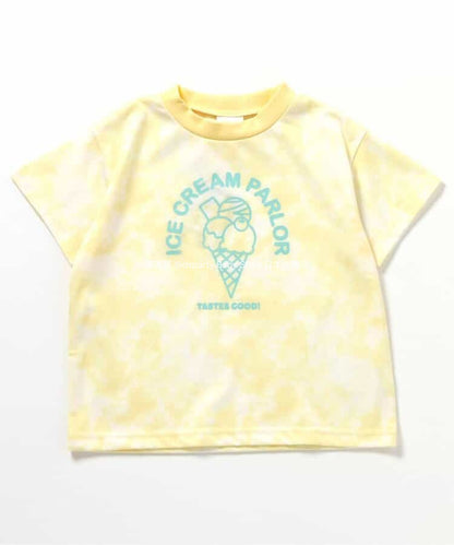 Japanese children's clothing BREEZE tie-dye ice cream top 80-140cm boys/girls summer TOPS 