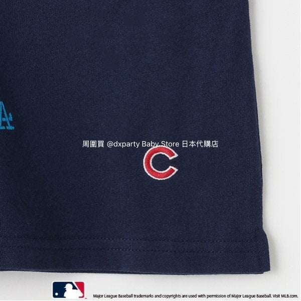 Japanese children's clothing pe#main x MLB logo embroidered short-sleeved top 80-130cm boys/girls summer TOPS 