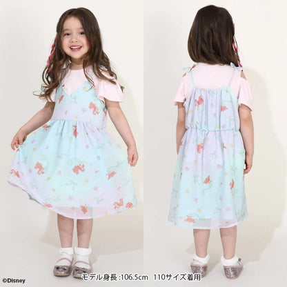 Japanese BDL x Disney Princess T-shirt and suspender skirt two-piece set 90-130cm Girls Spring/Summer TOPS DRESSES 