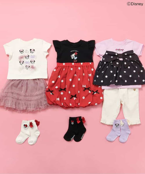 日本童裝 apres les cours × Disney 短袖上衣 80-140cm 女童款 春季 TOPS