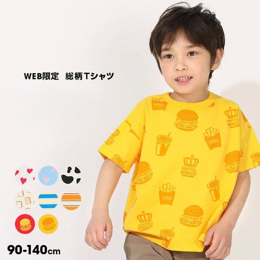 Japanese BDL x Disney parent-child print tops (80-150cm) for boys and girls (summer TOPS) 