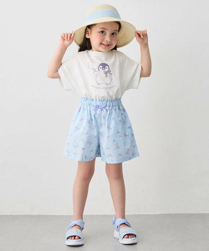 日本童裝 aF#a325 接觸冷感 印花短袖上衣 90-150cm 女童款 夏季 TOPS