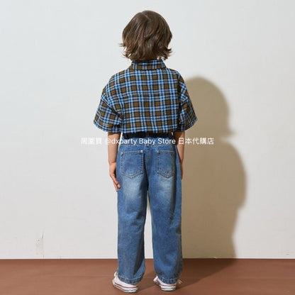 Japanese children's clothing b・R# casual shirt 100-150cm boys/girls spring and summer TOPS 