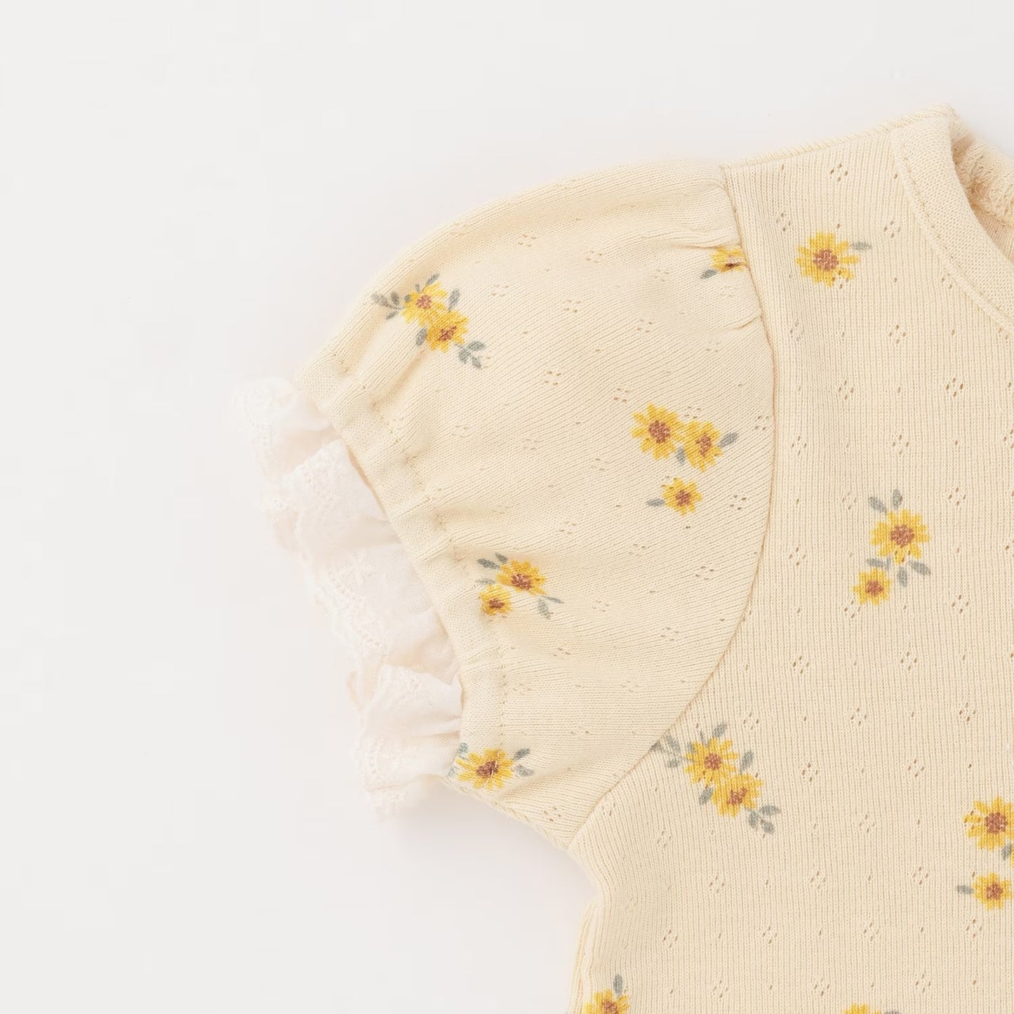 日本童裝 pe#main 蕾絲袖上衣 70-80cm 女童款 初生嬰兒 夏季 TOPS