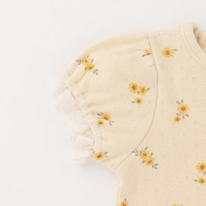 日本童裝 pe#main 蕾絲袖上衣 70-80cm 女童款 初生嬰兒 夏季 TOPS