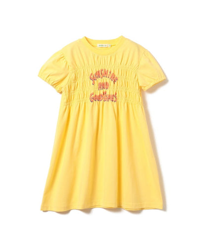 日本童裝 BE#AMS mini  抽皺收腰連身裙 90-140cm 女童款 夏季 DRESSES
