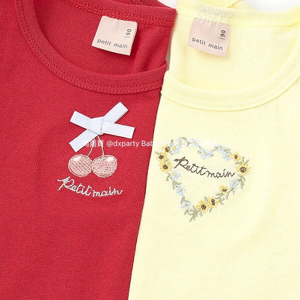 日本童裝 pe#main 可愛皺褶短袖上衣 80-130cm 女童款 夏季 TOPS