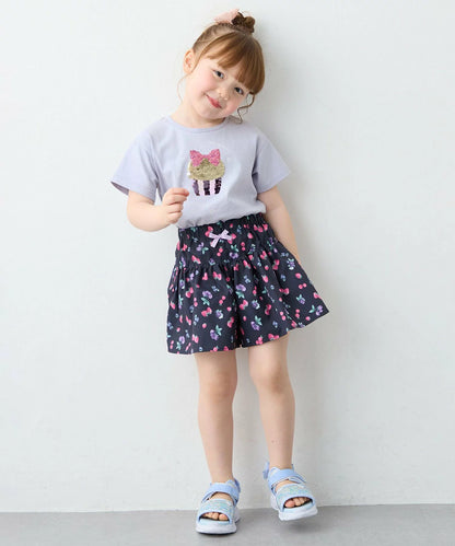 日本童裝 aF#a325 珠片印花上衣 100-150cm 女童款 夏季 TOPS