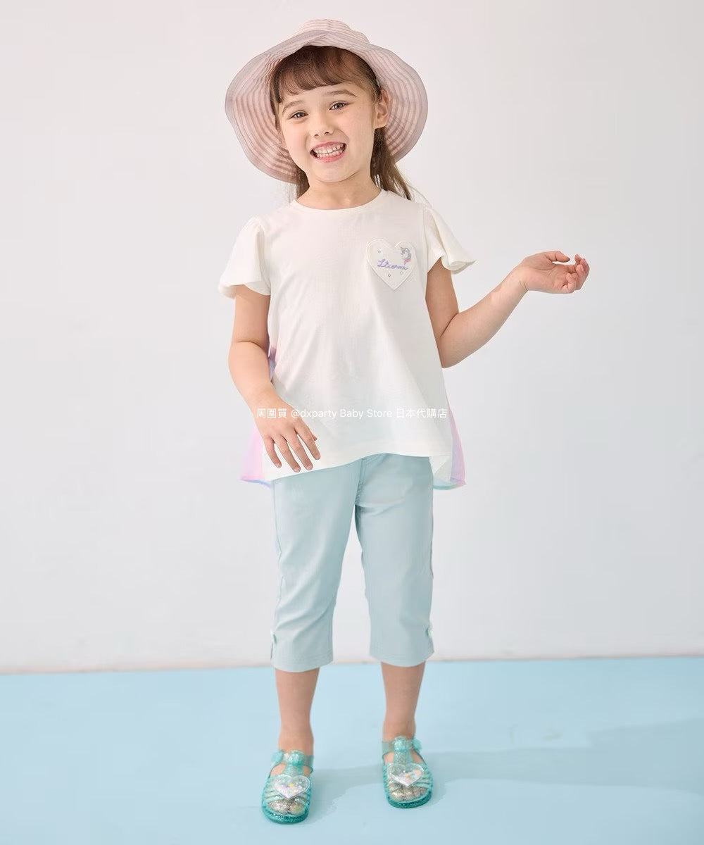 Japanese children's clothing aF#a325 contact cold stretch leggings 100-160cm girls summer PANTS 