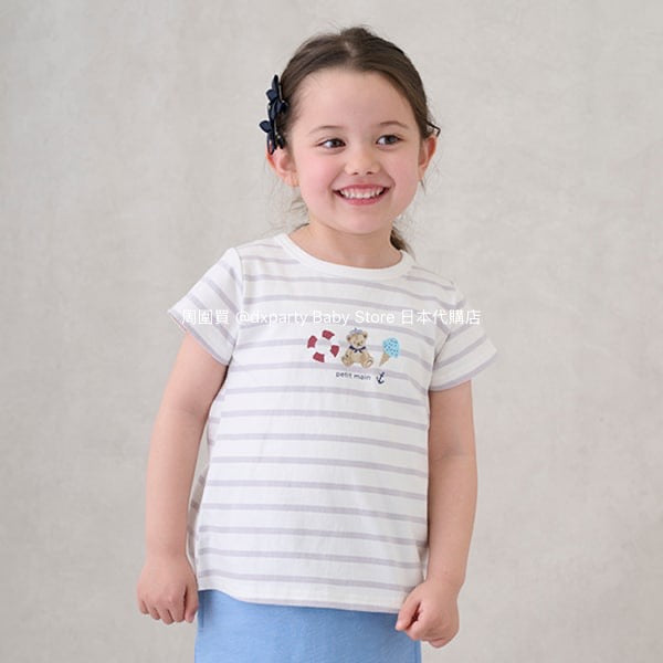 日本童裝 pe#main 可愛皺褶短袖上衣 80-130cm 女童款 夏季 TOPS