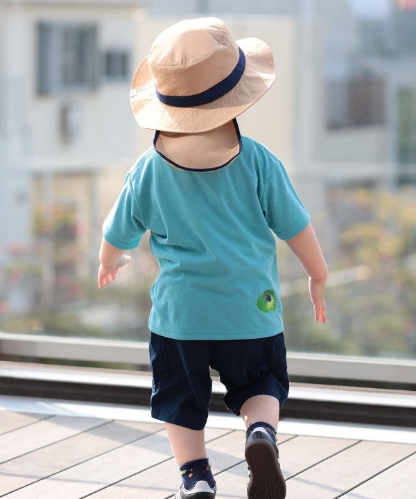 日本童裝 BE#AMS mini 防UV 吸水速乾 網眼口袋蟲蟲印花上衣 90-130cm 男童款 夏季 TOPS