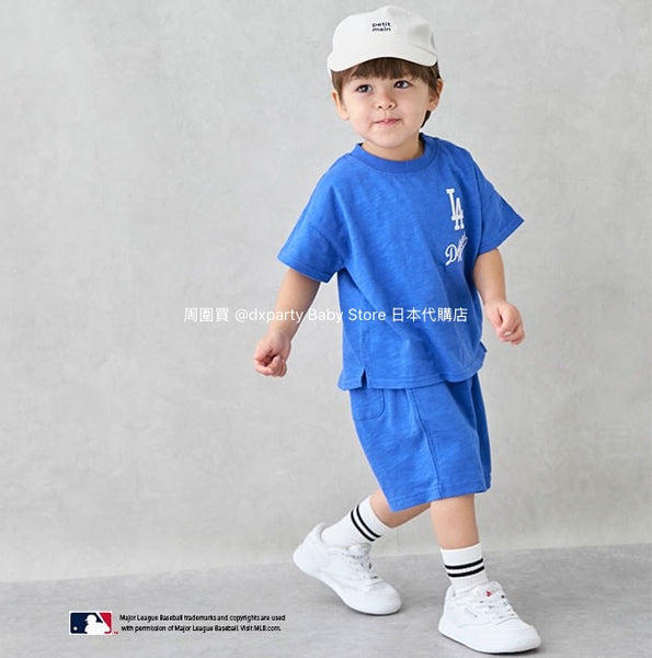 日本童裝 pe#main x MLB 兩件套裝 80-140cm 男童款 夏季 TOPS PANTS