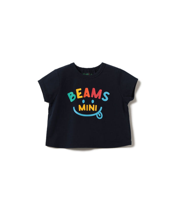 日本童裝 BE#AMS mini 微笑LOGO上衣 70-80cm 親子裝 男童款/女童款 初生嬰兒 夏季 TOPS