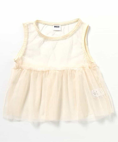 Japanese children's clothing BREEZE chiffon vest top 80-140cm girls summer TOPS 
