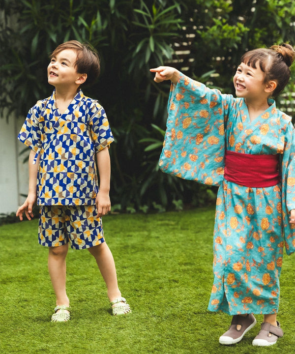 日本童裝 BE#AMS mini 日本甚平 日本和服 90-140cm 男童款/女童款 夏季 TOPS PANTS 日本夏祭慶典特輯