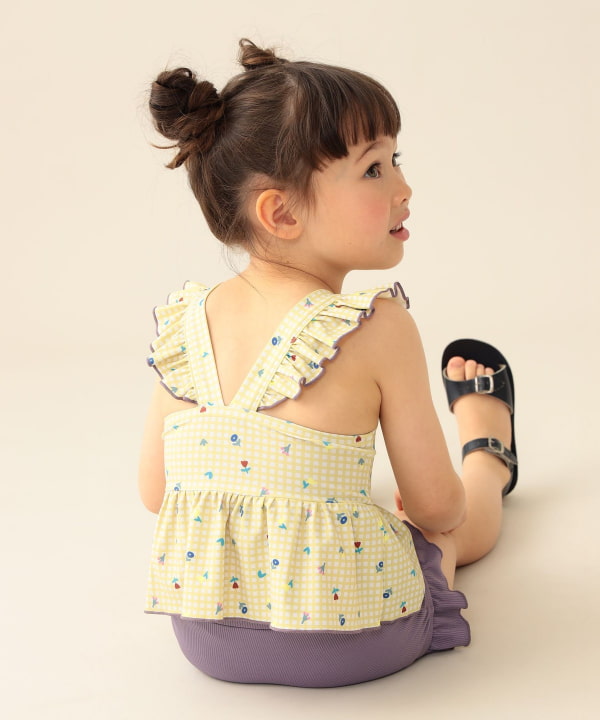 日本童裝 BE#AMS mini 泳衣兩件套裝 100-130cm 女童款 夏季 夏日玩水泳衣特輯