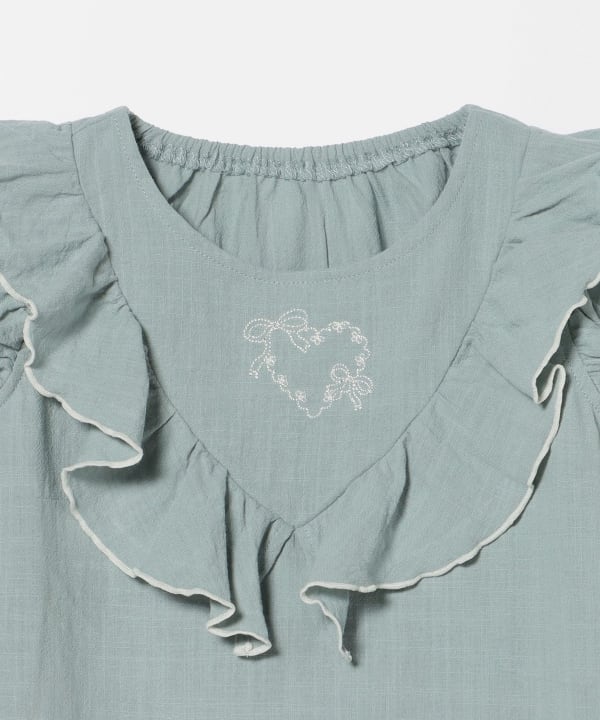 日本童裝 BE#AMS mini 刺繡荷葉邊上衣短褲兩件套裝 90-150cm 男童款 夏季 TOPS PANTS