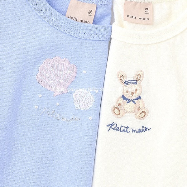 日本童裝 pe#main 可愛皺褶短袖上衣 80-130cm 女童款 夏季 TOPS