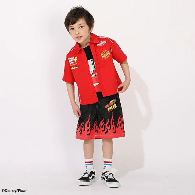 日本童裝 BDL x Disney Cars賽車襯衫 90-130cm 男童款 夏季 TOPS