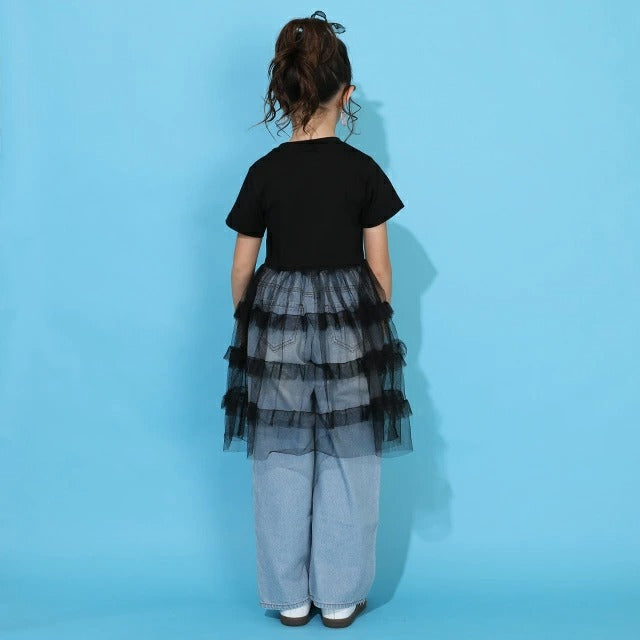 日本童裝 BDL 薄紗層疊連身裙 90-140cm 女童款 夏季 TOPS DRESSES