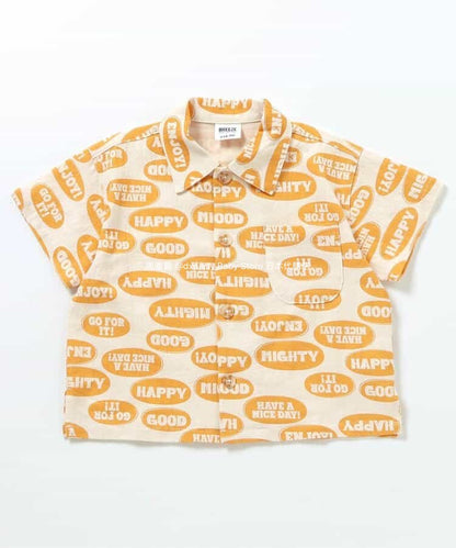 Japanese children's clothing BREEZE printed shirt 90-140cm boys' summer TOPS 