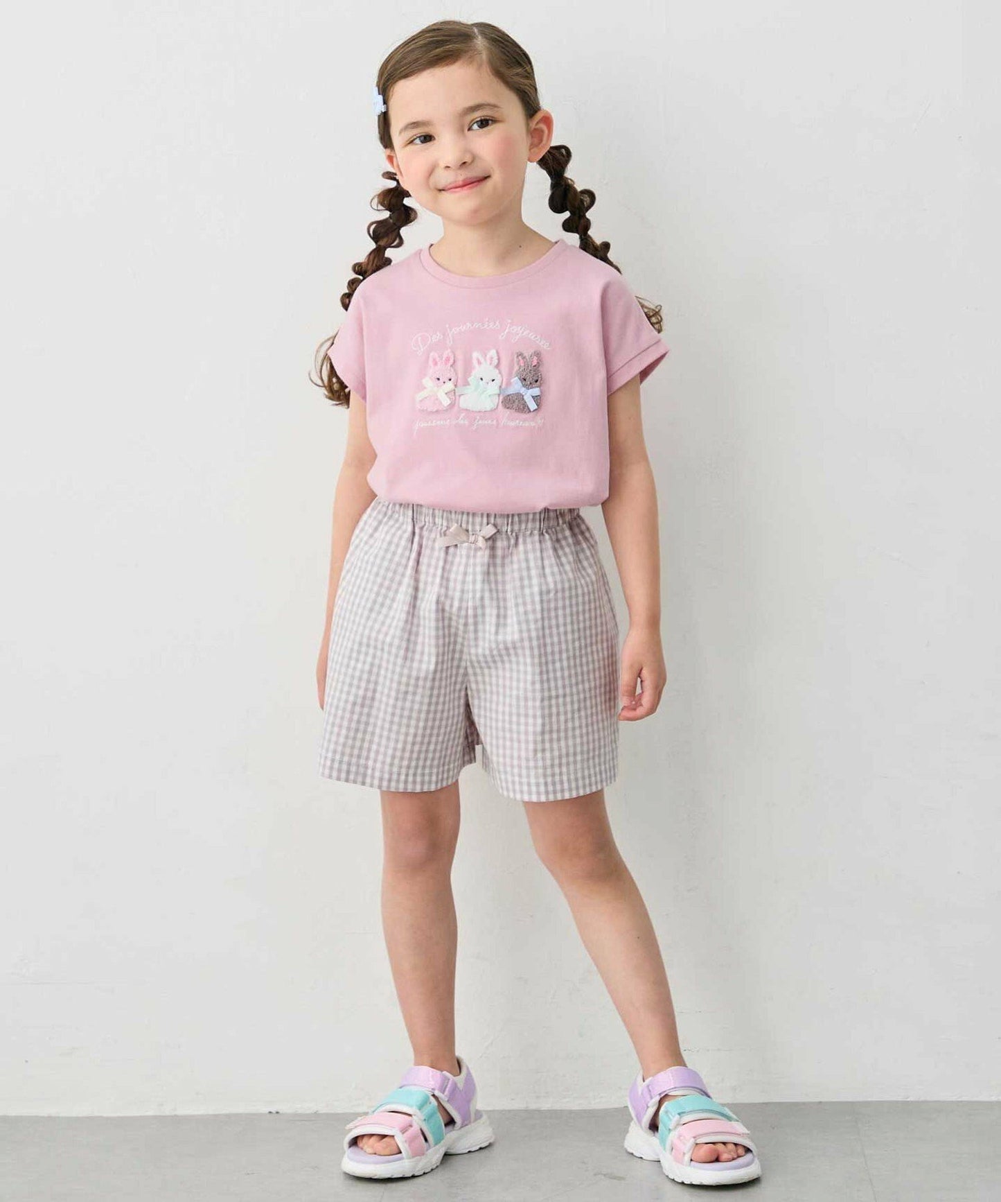 日本童裝 aF#a325 接觸冷感 休閒短褲 100-150cm 女童款 夏季 PANTS