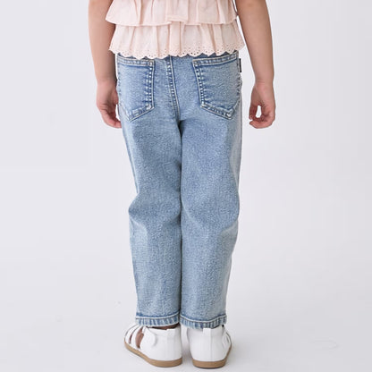 日本童裝 pe#main 蕾絲口袋牛仔長褲 80-130cm 女童款 夏季 PANTS