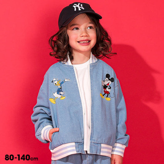 Japanese BDL x Disney Baseball Denim Jacket 80-140cm Boys Spring/Summer OUTERWEAR 