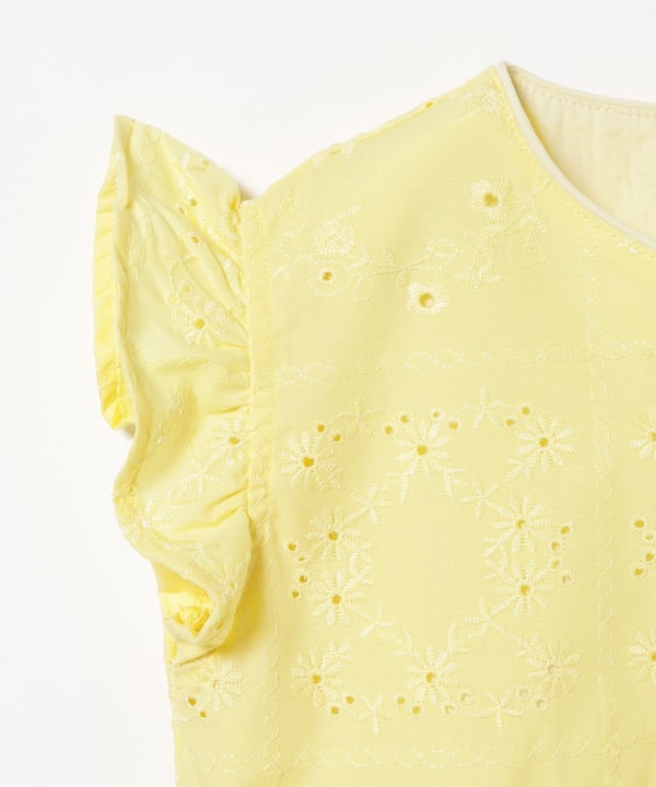 日本童裝 BE#AMS mini 打洞蕾絲連身裙 90-150cm 女童款 夏季 DRESSES