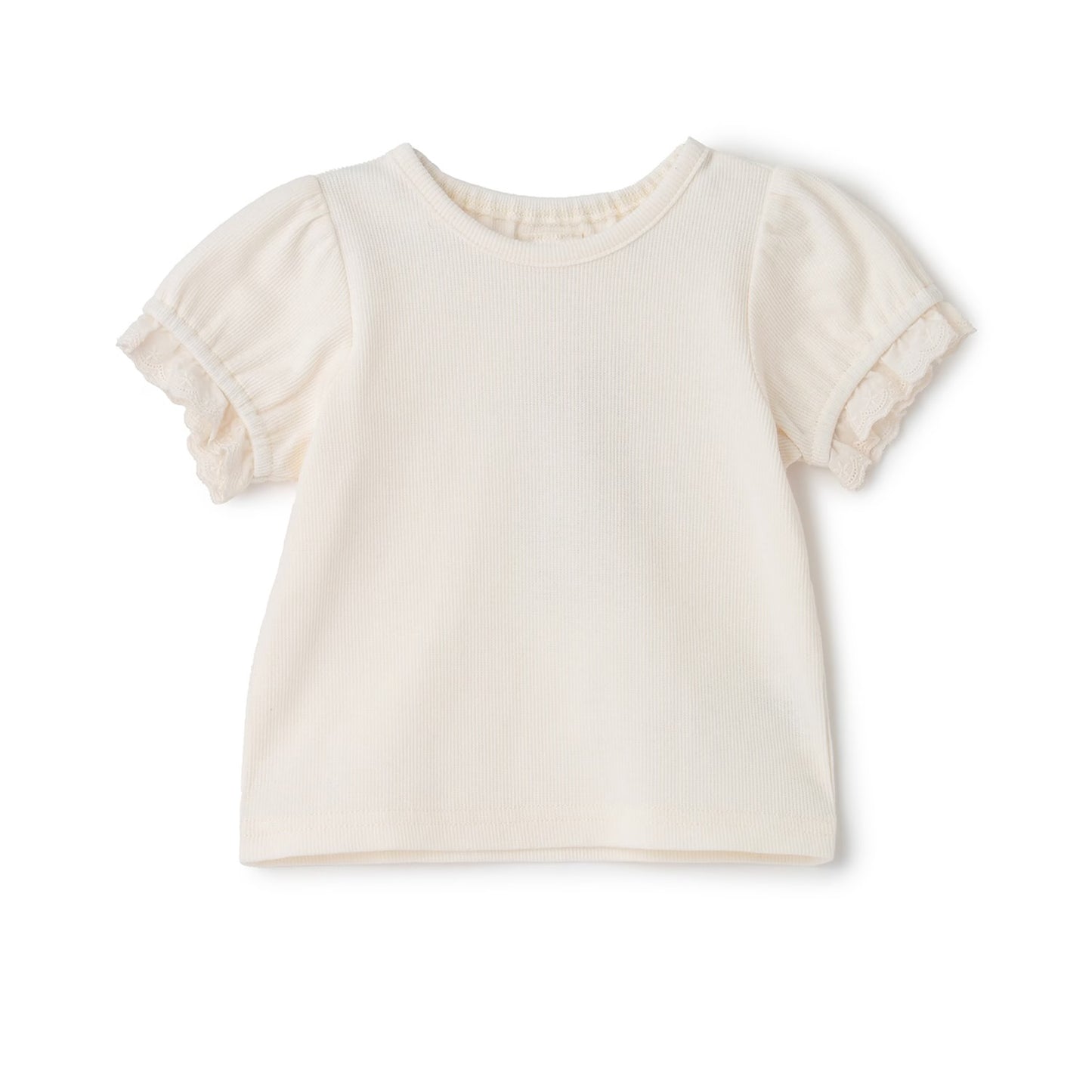日本童裝 pe#main 蕾絲袖上衣 70-80cm 女童款 初生嬰兒 夏季 TOPS