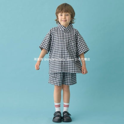 Japanese children's clothing b・R# casual shirt 100-150cm boys/girls spring and summer TOPS 
