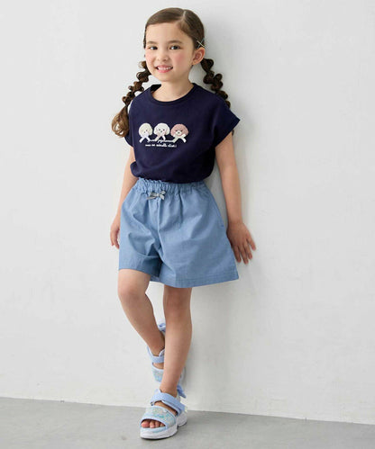 日本童裝 aF#a325 接觸冷感 休閒短褲 100-150cm 女童款 夏季 PANTS