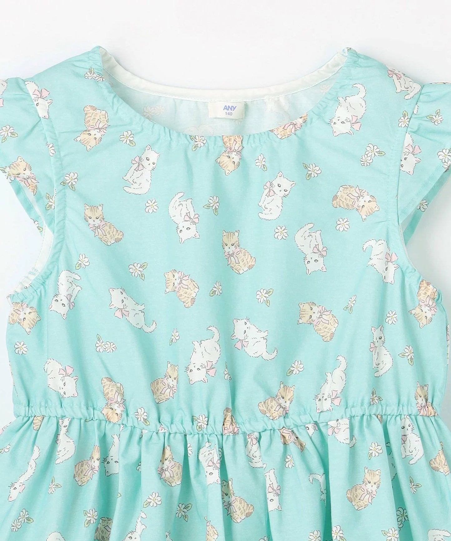 日本童裝 aF#a325 接觸冷感 全印花連身裙 90-140cm 女童款 夏季 DRESSES