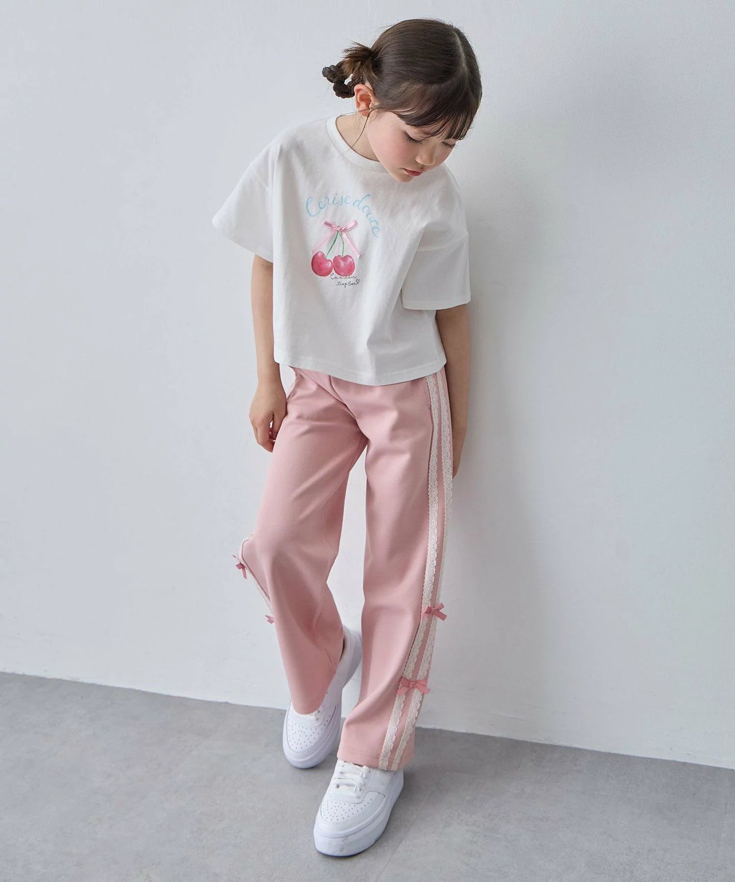 日本童裝 aF#a325 吸水速乾 蕾絲蝴蝶結運動褲 110-130cm 女童款 夏季 PANTS