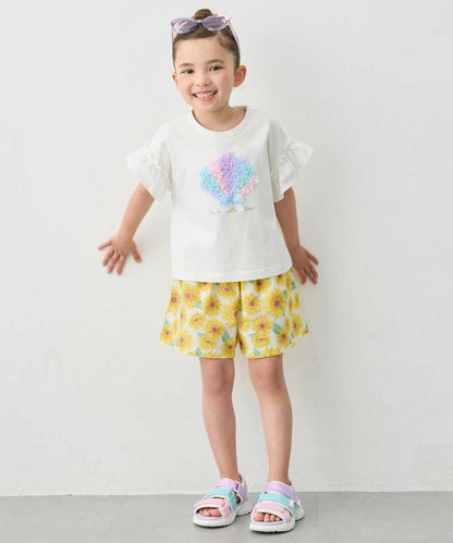 日本童裝 aF#a325 接觸冷感 休閒短褲 100-150cm 女童款 夏季 PANTS