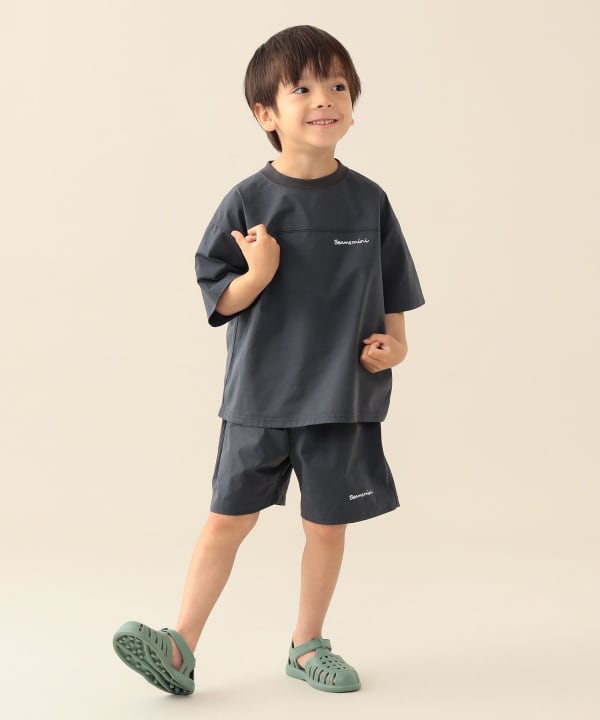 日本童裝 BE#AMS mini 防UV 水陸兩用 吸水速乾 logo字母上衣 90-130cm 男童款 TOPS 夏季 夏日玩水泳衣特輯