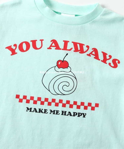 Japanese children's clothing BREEZE printed tops 80-140cm boys/girls summer TOPS 