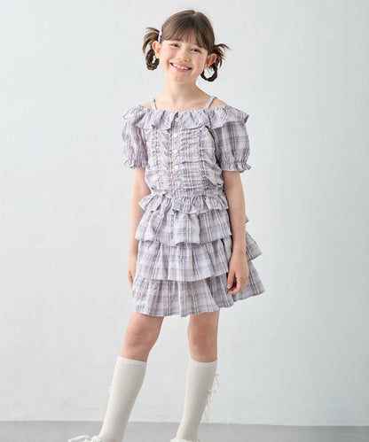 日本童裝 aF#a325 格紋短裙 110-160cm 女童款 夏季 SKIRTS