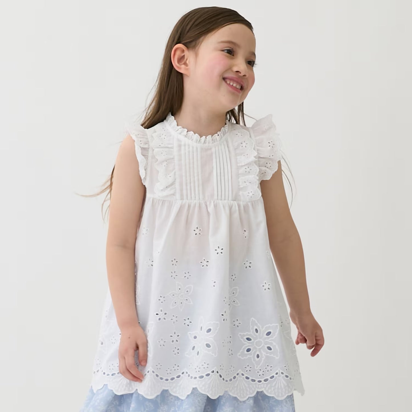 日本童裝 pe#main 蕾絲上衣 80-130cm 女童款 夏季 TOPS