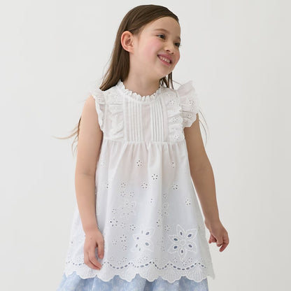 日本童裝 pe#main 蕾絲上衣 80-130cm 女童款 夏季 TOPS